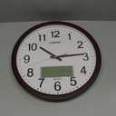 OSTAR 14" Large Analog Digital Display Wall Clock Silent Non-Ticking, Day of The Week Temperature Battery Operated Clock for Living Room Bedroom Kitchen