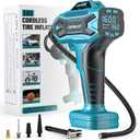 Tire Inflator Air Compressor Compatible with Makita 18V Battery, LIVOWALNY 160 PSI Cordless Portable Electric Air Pump 2025 Bigger LCD Digital Pressure Gauge for Car, Bike, Sport Ball (No Battery)