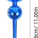 Toyvian Blue Gourd Christmas Tree Topper Xmas Tree Topper Finials Decorative Spherical Treetop for Holiday Home Christmas Ornaments Accessories, 28.00X6.00X1.50CM