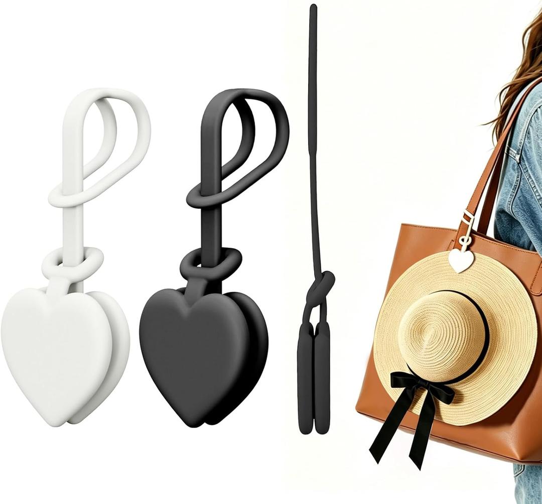 2 Pcs Magnetic Hat Clips for Travel on Bag, Silicone Sunhat Holder, Hat Clip for Caps & Beach Hats, Cap Clip for Beach