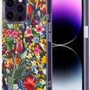 MOSNOVO Case for iPhone 14 Pro Max, [Buffertech 6.6ft Military-Grade Drop Protection] [Anti Peel Off Tech] Clear TPU Bumper Phone Case Cover Design - in The Garden
