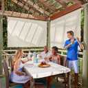 Coolaroo Outdoor Cordless Sun Blocking Roller Shade (Pebble), 4' x 8'