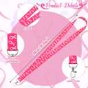 Berlune 100 Pcs Breast Cancer Pink Ribbon Lanyards Breast Cancer Awareness Neck Lanyards with Badge Clip for Men Women