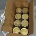 novelinks 8 oz Clear Plastic Jars with Airtight Lids, 24 Pack Plastic Mason Jars with Lids 8oz, Refillable Storage Slime Containers & Small Spice Jar for Kitchen Organization (24 Pack,Gold)