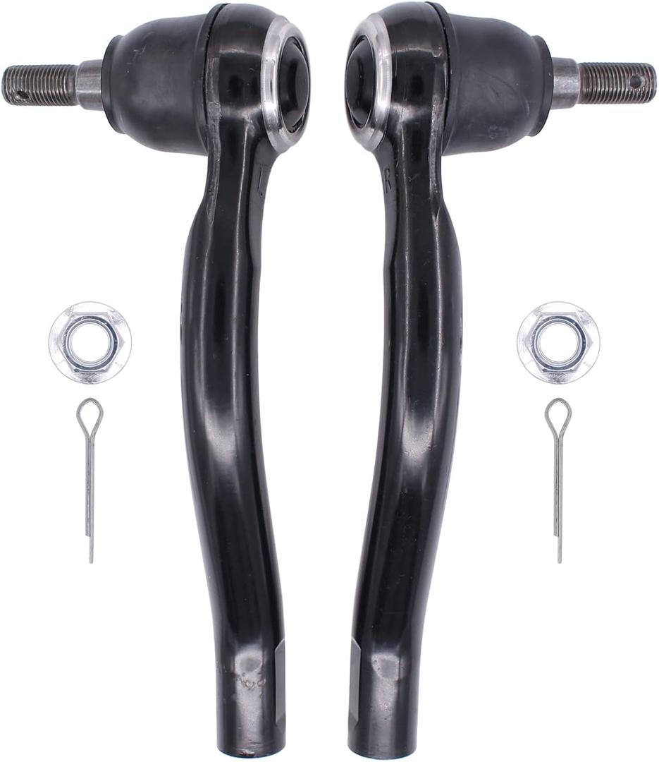 NewYall Outer Front Left and Right Steering Tie Rod End for Nissan 370Z Infiniti EX35 EX37 G25 G35 G37 M35 M45 M35h M37 M56 Q40 Q50 Q60 Q70 Q70L QX50