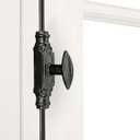 Iron Plain Door Cremone Bolt 9' Heavy-Duty Black Powder Coated Door Hardware for Renovation, Rustic & Farmhouse Décor