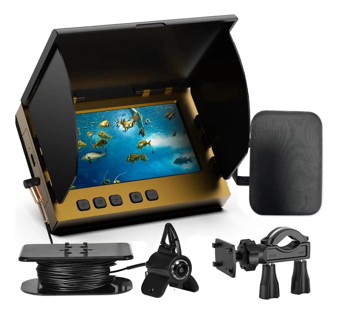 4.3inch Underwater Fishing Camera,65ft Cable 220° Ultra Wide Angle 21pcs IR Lights with Night Vision,Portable Storage Bag,5000mAh Fish Finder for Ice Fishing,Lake,Boat,Kayak