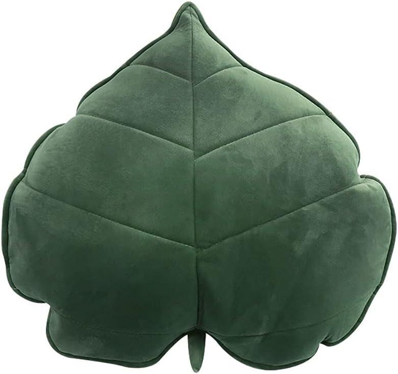 Teieas Leaf Throw Pillows Cute Novelty Plant Plush Cushion Backrest Pillow Home Decoration for Car, Bedroom, Sofa, Couch, Living Room, 19.7in/50CM