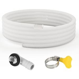 HOXHA 20 Ft Air Conditioner Drain Hose Kit Plastic Tubing for AC Condensate Flexible Drain Hose for Mini Split AC Portable AC Washer Dishwasher Faucet