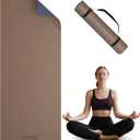 Yoga Mat Non Slip, Anti-Tear 1/4" & 2/5" Thick TPE Yoga Mats for Women and Men, a stylish and practical dual-tone yoga mat.72"x24" Exercise & Fitness Mat with Carrying Strap, Workout Mats for Yoga, Pilates and Floor Exercise