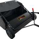 Brinly 42" Tow-Behind Lawn Sweeper in Hammered Finish with High-Velocity Brushes