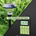 3 x Ni-MH AA 600mAh 1.2V Rechargeable Battery for Solar Lights, AA 1.2V Rechargeable Battery Pre-Charged, Low Self - Discharge for Outdoor Solar Lights, Ground Lights (AA-600mAh-4pack