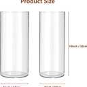 2 Pack Acrylic Cylinder Vases, Non-breakable Vase for Centerpieces, 10 inch Tall Clear Flower Vase Bulk Floating Candle Holder for Wedding Table Home Decor and Party