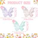 3D Hanging Butterfly Decorations, Butterfly Birthday Party Decorations, 6 Pcs Water-Repellent Paper Butterfly Hanging Decorations for Girls, Women, Flower Garden Party Dcor