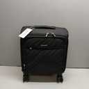 LUGGEX Carry On Luggage with Spinner Wheels - Stylish Lightweight UnderSeat Luggage - Soft Sided Small Suitcase with Front Open Design for Travel, Business (Black, 15 Inch)