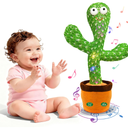 Interactive Baby Toys Dancing Talking Cactus Toy,Funny Gift for Infant 6-18 Months, Singing Musical Record Repeat What You Say Light Up Toy for Toddler 1 2 3 Year Old Boy Girl (Volume Adjustment)