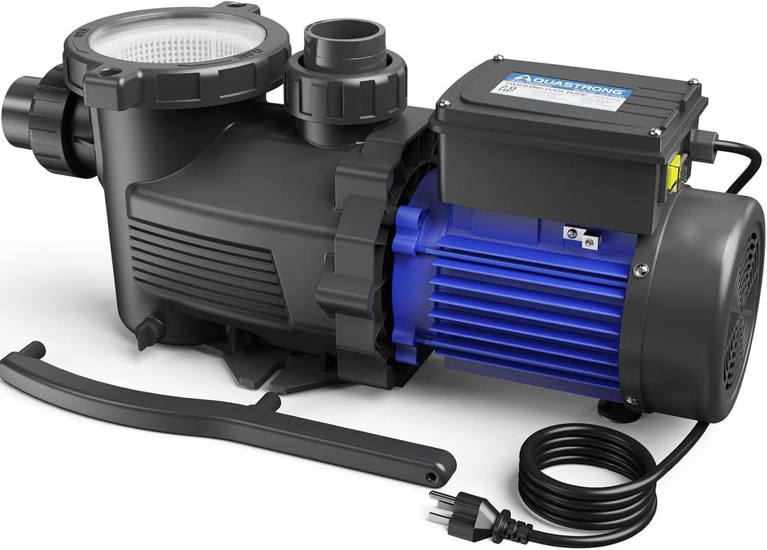 AQUASTRONG In/Above Ground Pool Pump, High Flow (Dual Speed, 2HP, 5186 GPH, 115V) (Dual Speed+115V, 2hp)