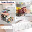 ClearSpace Plastic Pantry Organization and Storage Bins with Removable Dividers XL Perfect Kitchen / Refrigerator/ Cabinet Organizers, 2 Pack