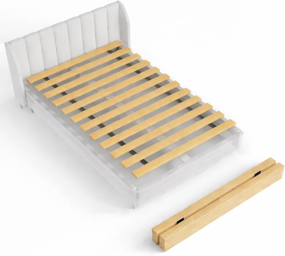Zayton, Wooden Queen Bed Slats for Support Under Mattress Replacement Wood Slats for Queen Size Bed Frame Under Mattress Support Without Extra Height 2.38 Standard Width