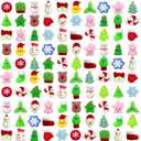 Anditoy 100 PCS Christmas Mochi Squishy Toys Squishies Christmas Toys for Kids Girls Boys Toddlers Christmas Party Favors Stocking Stuffers Gifts