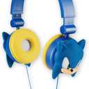 Sonic The Hedgehog Over-Ear Headphones for Kids - Adjustable Headband, Stereo Sound, Tangle-Free Cable, Volume Control, and 3.5mm Jack - Perfect for School, Home, and Travel