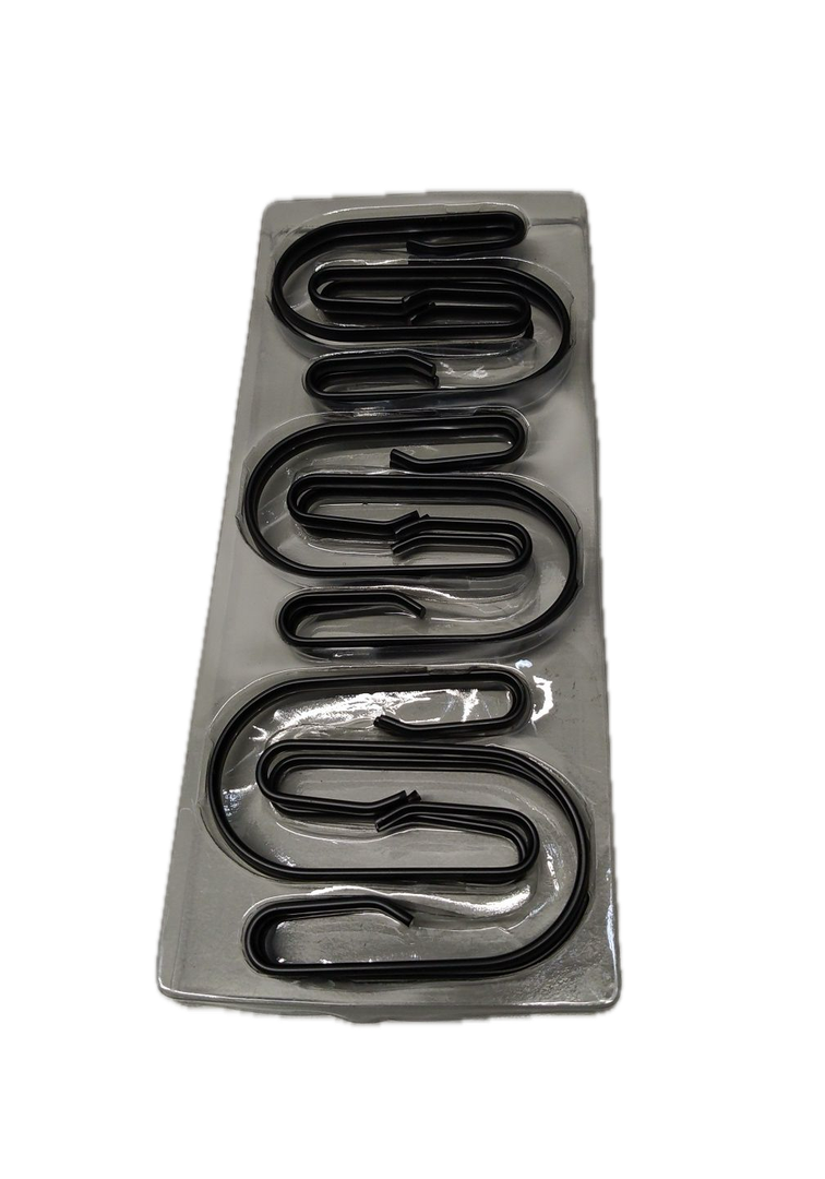 Black S-Shaped Shower Curtain Hooks, Set of 12 Curtain Rings for Bathroom Shower Rod