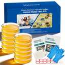 12 Packs Agar Petri Dishes Home Mold Test Kit, Science Project Kit, Mushroom Grow, Potato Dextrose Agar Plates Test HVAC System,Home Surfaces, Air Quality Includes Detailed Mold Identification Guide