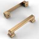 Amerdeco 10 Pack Champagne Bronze Cabinet Pulls 3-3/4 Inch(96mm) Hole Center Cabinet Hardware Kitchen Cabinet Handles for Bathroom Drawer Pulls Dresser Pulls ZH0001