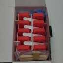 Miaowoof Homemade Popsicle Molds, 10-Cav Non-BPA Silicone Ice Pop Maker, with 50 Sticks, 50 Bags, 10 Reusable Sticks, Funnel, Brush and Ice Pop Recipe (Red)