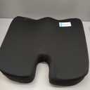 5 STARS UNITED Seat Cushion - Memory Foam Chair Cushion for Tailbone Pain Relief - Ergonomic Support for Coccyx, Sciatica & Butt - Office, Desk & Gaming Chair, Car Seat, Wheelchair, Airplane, Black, 

18" x 16" x 4"