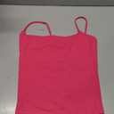 SUUKSESS Women Double Line Square Neck Tank Top Summer Y2K Going Out Basic Cami Shirt, Small