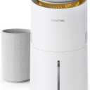 Provirtec MistFree Evaporative Humidifier for Bedroom, 3L No White Dust for Sensitive Individuals, Auto Humidity Control, Works with Tap Water, Night Light, Easy Clean Tank for Home & Small Room