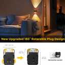 L LOHAS LED Night Light Projector, Night Lights Plug into Wall, Dusk to Dawn Sensor, 180Rotating Nightlight for Kids, 0-150LM Dimmable Soft White Ambient Lighting for Bathroom, Decor, Gifts, 2 Pack