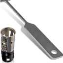 Cigarette Lighter Socket, Precise Fit Replacement 25776667 J42059 25774623, Power Socket Cigarette Lighter Accessories with Disassembly Tool, Suitable for Most Car Models (Silver)