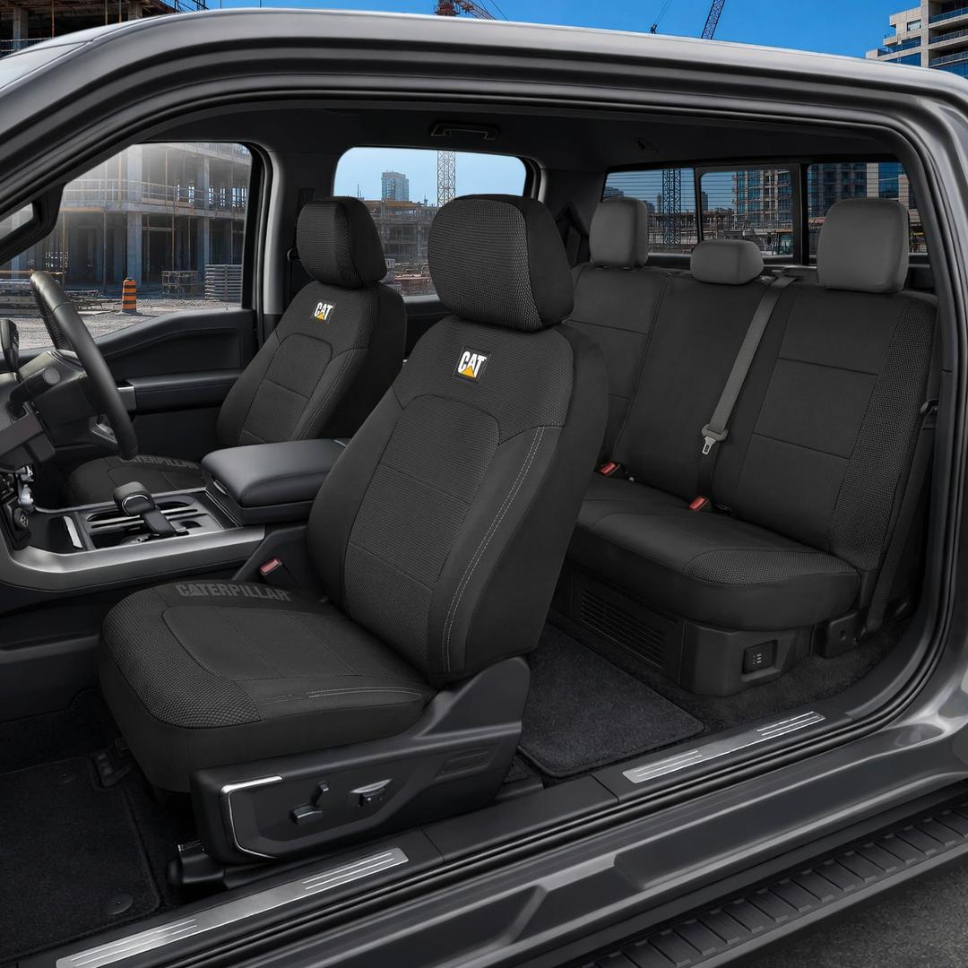 CAT MeshFlex Seat Covers Full Set for Full-Size Pickup Trucks Only - Black