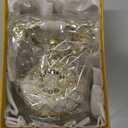 QIFU Hand Painted Small White Telephone Style Enameled Trinket Box Hinged, Unique Gift for Family