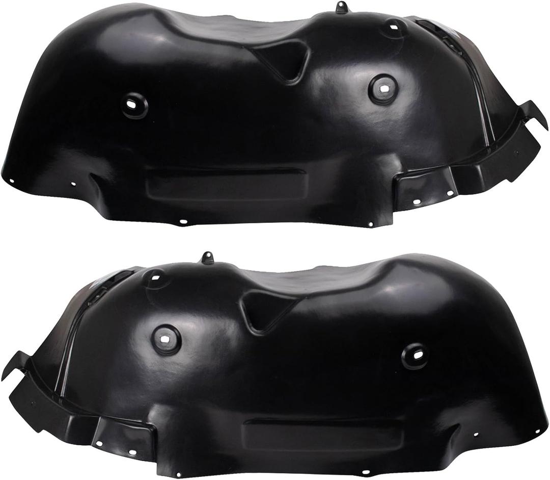 TRQ Front Inner Fender Liner Set Compatible with 2007-2010 GMC Sierra 2500 HD Sierra 3500 HD GM1248200 GM1249200