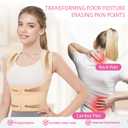 Posture Corrector for Women and Men,Adjustable Full Back Brace Support for Upper & Lower Back,Shoulder Straightener for Posture Improvement,Breathable Lightweight Design for Neck,Shoulder & Back Pain Relief, Medium