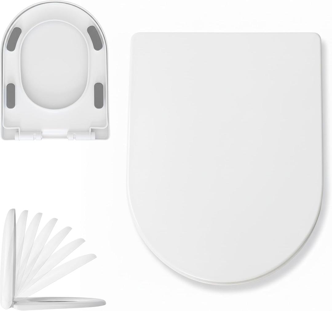 D-Shaped Toilet Seat – Soft-Close, Easy to Install, Easy to Clean