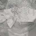 Princess White Long Girls Pageant Dresses Kids Prom Puffy Tulle Ball Gown US 12