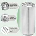Howaoo 5 Gallon 19L Cleaning Keg, Beer line cleaner with 4D Coupler Keg, kegerator cleaning kit Line Cleaning Kit Cleaning Keg for Beer Line Cleaning