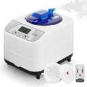 Sauna Steamer Machine for Home, 1300W 1.8qt Steam Generator, Portable Steamer Pot with Remote Control, Oil Diffuser, 5-60 min Timer, 9 Levels, Heat up to 140F