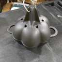 Large Cast Iron Smoker Roaster & Garlic Roster Baker, Smoker Box, Pre-Seasoned Cast Iron Garlic Roaster for Grill, Perfect for BBQ and Oven, for Smoky, Flavorful Vegetables, Meats Wood Chips (LG-Black)