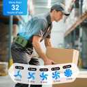 Portable Waist Fan, 32H USB Rechargeable Clip the Waist for Working, 15000mAh Personal Fan with 5 Speeds & Flashlight Neck Hanging Hands-Free for Outdoor Travel