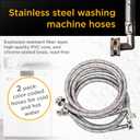 2 x Kabel-Elektro 4 Ft. washing machine hoses Set (Straight / 90 deg.). Wide internal Diameter, 3/4 inches connector compatible NPT faucets and washing ports, Stainless Steel, PVC