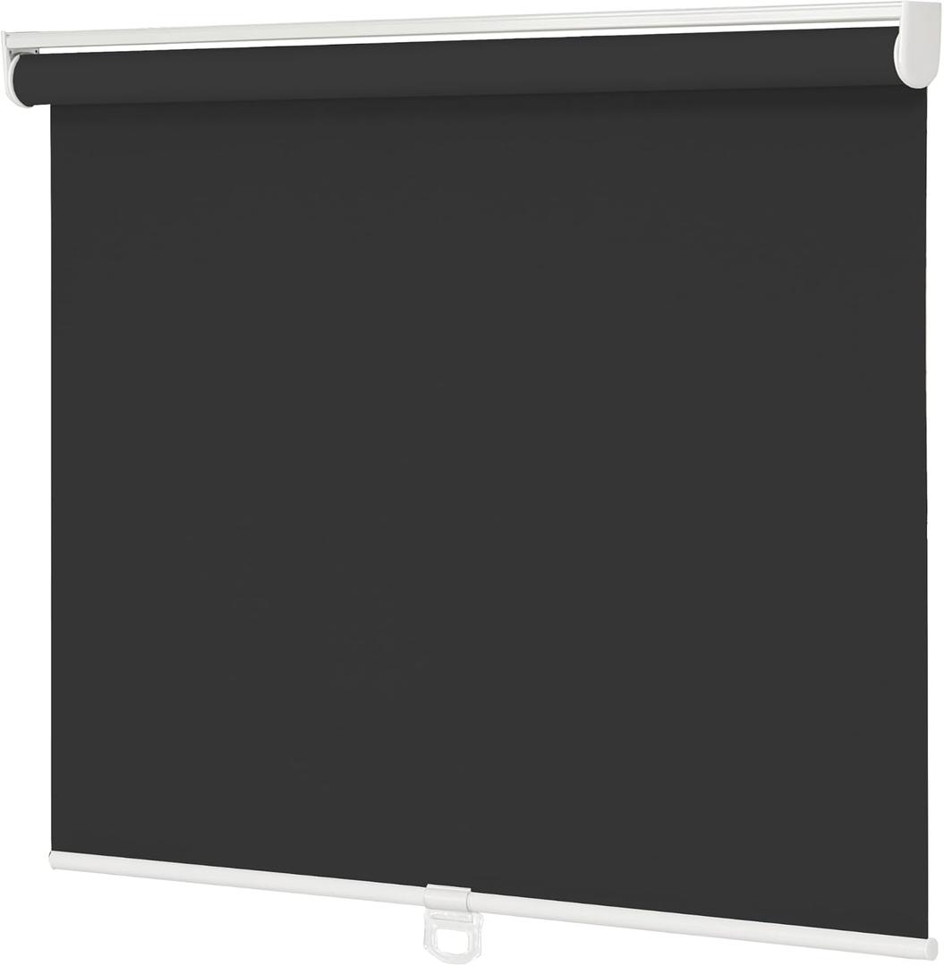 Blackout Roller Shades Cordless for Windows,100% Room Darkening Window Blinds for Bedroom,Thermal Insulated UV Protection,Easy Install Pull Down Shades for Home,27" w x 72" h, Dark Black
