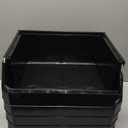 Plastic Containers for Organizing and Storage Bins for Closet, Kitchen, Office, Garage or Pantry Organization, Stackable Bins, Extra Large (14.8" x 16.5" x 7"), 4-Pack, Black