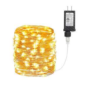 Joomer Fairy String Lights 33FT 100 LEDs Plug in Fairy Lights Indoor Copper Wire String Light DIY for Bedroom, Parties, Wedding, Christmas, Outdoor, Indoor Decoration (Warm White, Non-Connectab Warm White