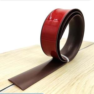 PVC Soft Plastic Floor Transition Strip, Floor Cover Strips Self Flooring Transitions Laminate Floor Strip, Seamless Connection For Laminate Floors(Brown 1)