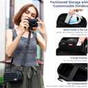 JJC Portable Carrying Case Pouch for Canon PowerShot V1 G7X III II, Sony ZV-1F ZV-1 II ZV1 RX100 VII, Olympus TG-7 TG-6 TG-5, GoPro Hero DJI Osmo Action Cameras, Travel Protective Bag with Neck Strap